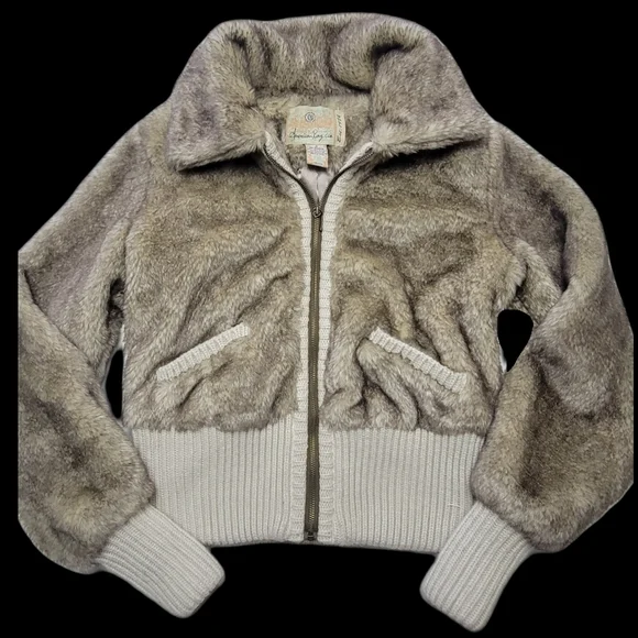 VINTAGE Y2K! AMERICAN RAG Faux Fur Coat - Picture 15 of 15